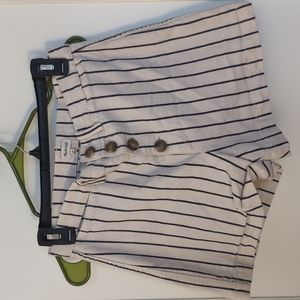 Madewell off-white/blue striped short size 4
